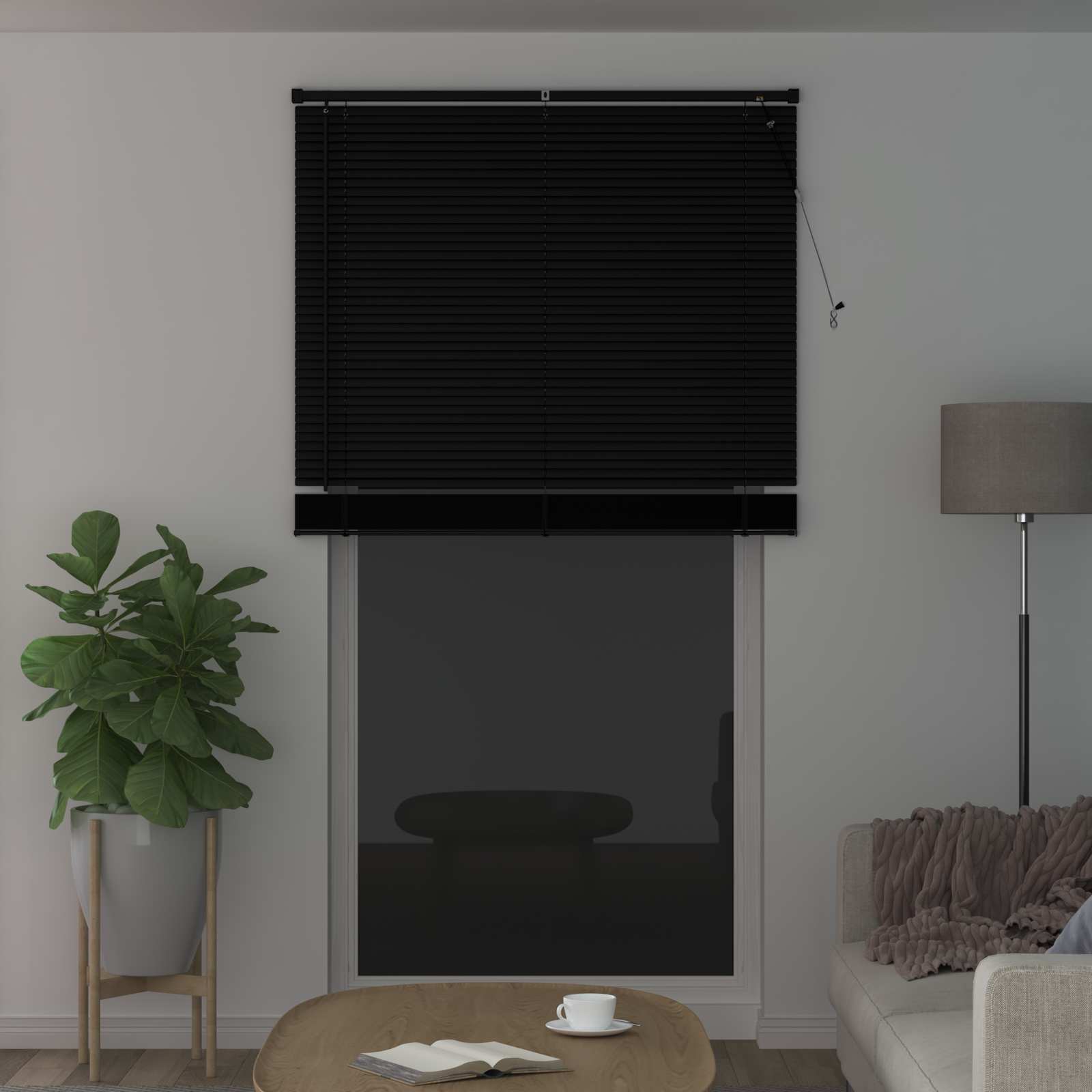 Venetiaanse Blind Verstelbaar Zwart 213 x 110 cm PVC