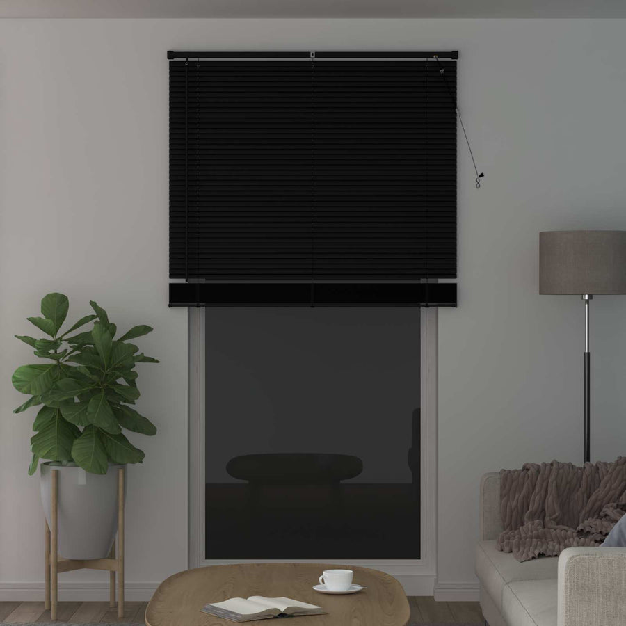 Venetiaanse Blind Verstelbaar Zwart 213 x 110 cm PVC