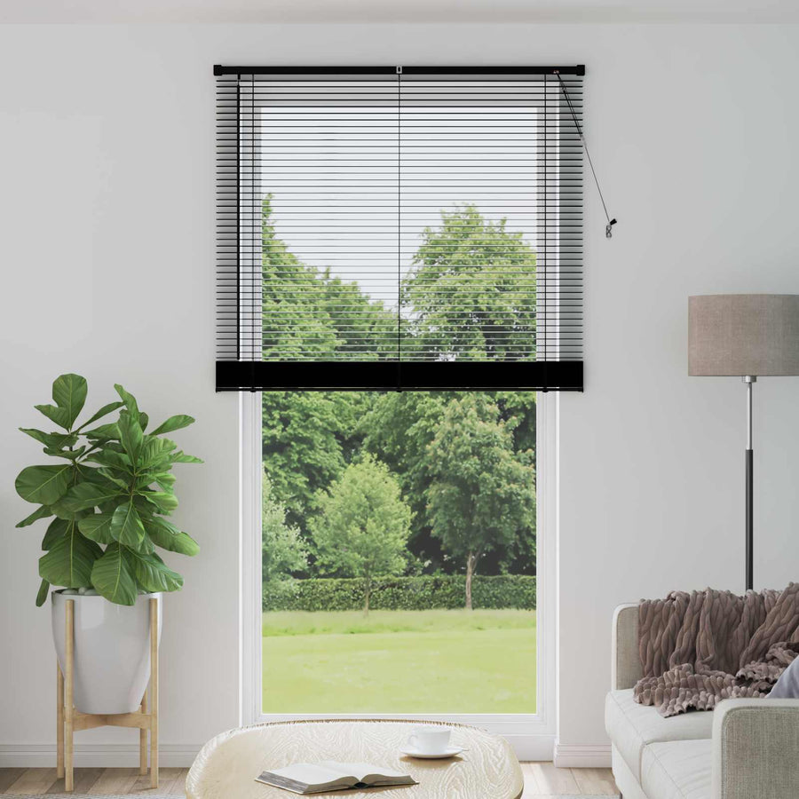 Venetiaanse Blind Verstelbaar Zwart 213 x 120 cm PVC