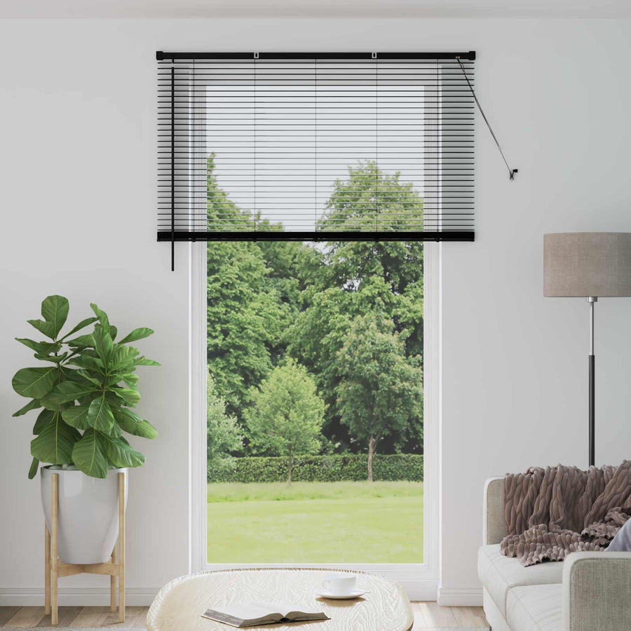 Venetiaanse Blind Verstelbaar Zwart 213 x 130 cm PVC