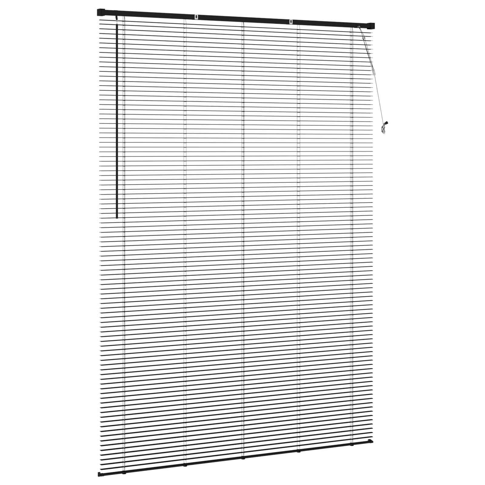 Venetiaanse Blind Verstelbaar Zwart 213 x 150 cm PVC