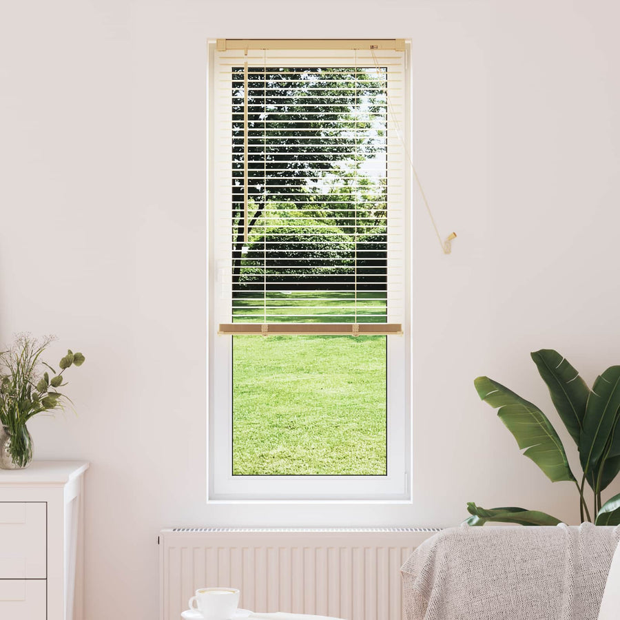 Venetiaanse Blind Lichtbruin met Patroon 150 x 50 cm PVC