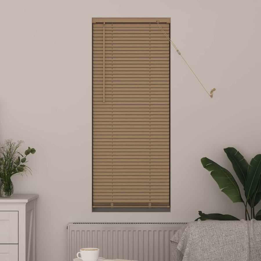 Venetiaanse Blind Lichtbruin met Patroon 150 x 50 cm PVC