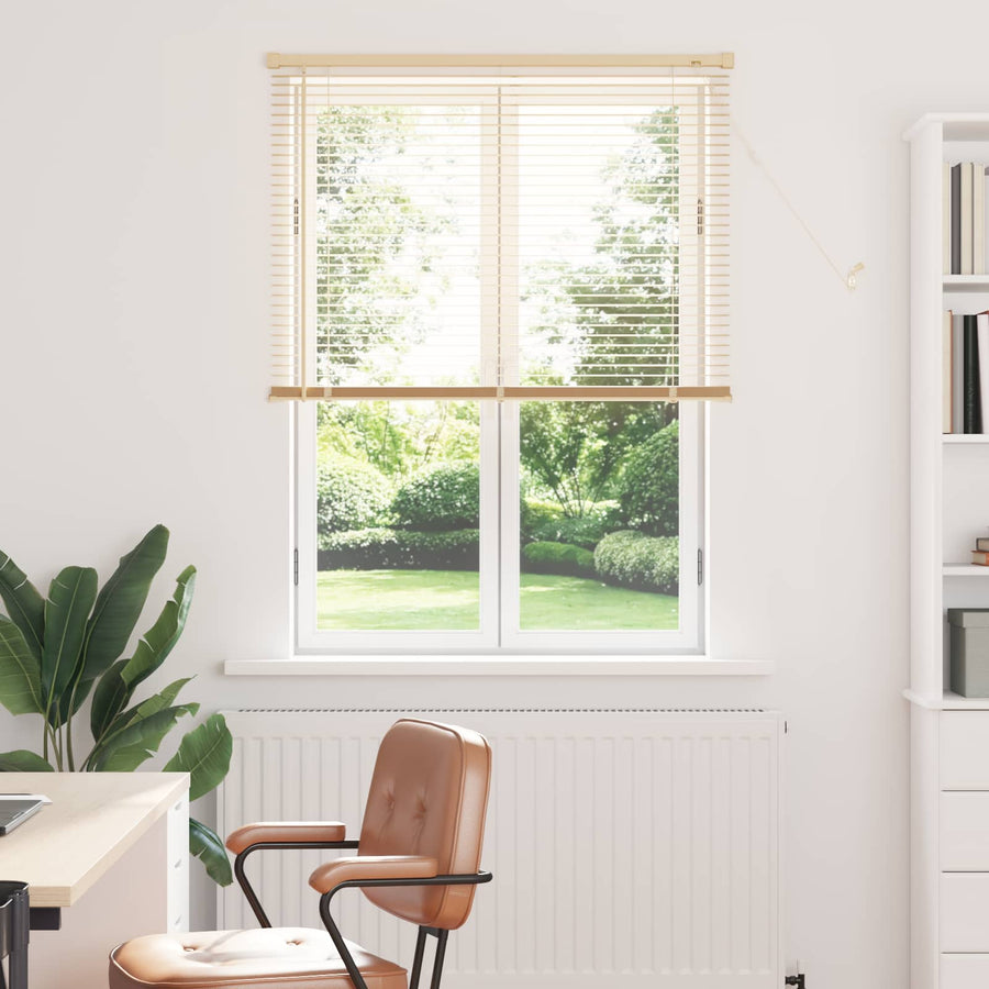 Venetiaanse Blind Lichtbruin met Patroon 150 x 70 cm PVC
