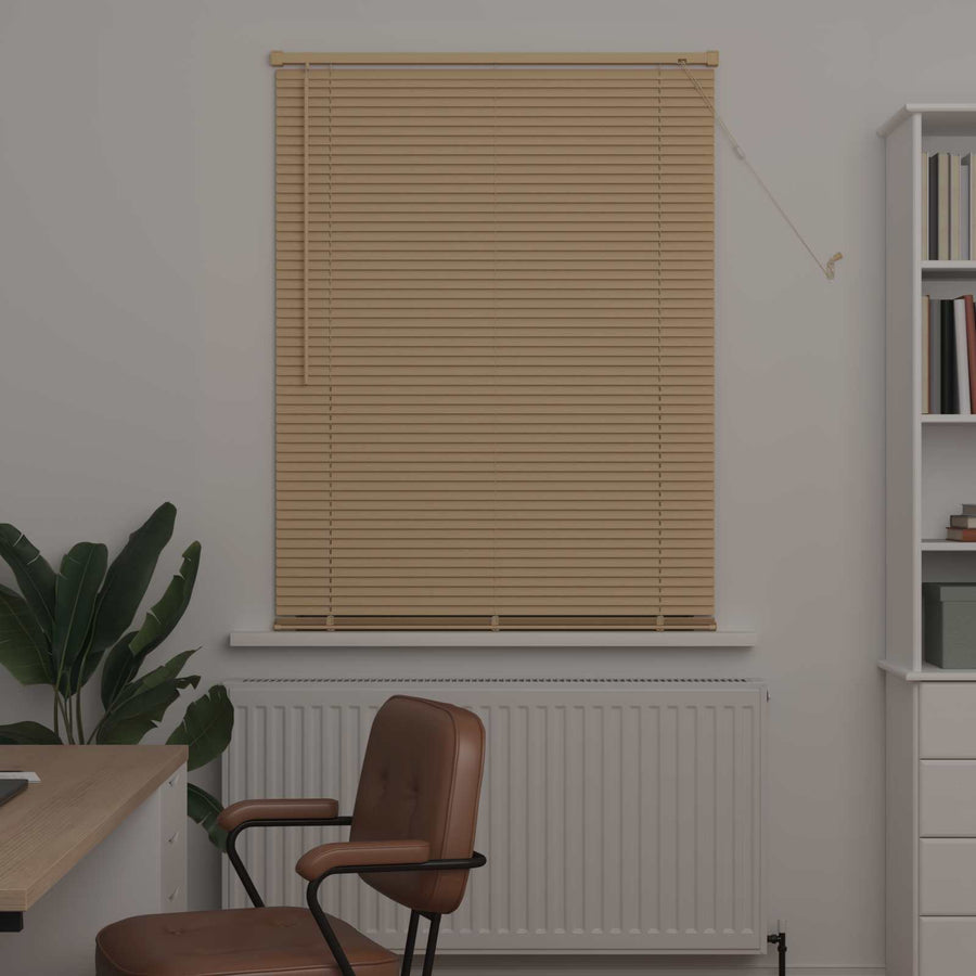 Venetiaanse Blind Lichtbruin met Patroon 150 x 80 cm PVC