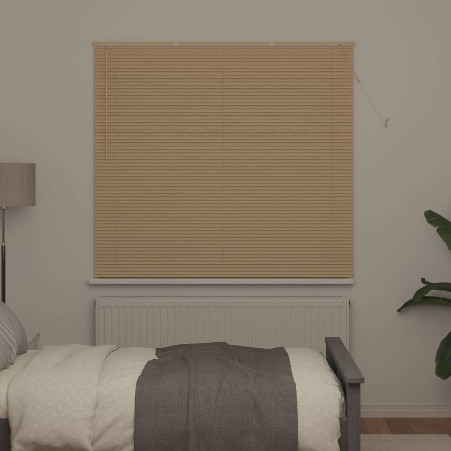Venetiaanse Blind Lichtbruin met Patroon 150 x 150 cm PVC