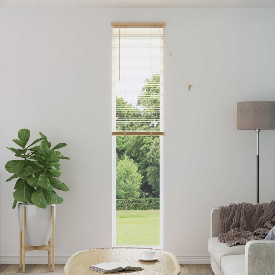 Venetiaanse Blind Lichtbruin met Patroon 213 x 50 cm PVC