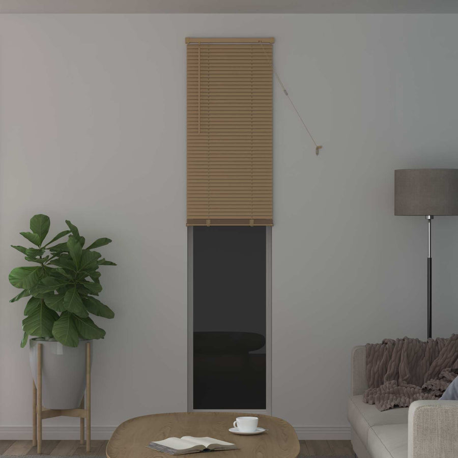 Venetiaanse Blind Lichtbruin met Patroon 213 x 60 cm PVC