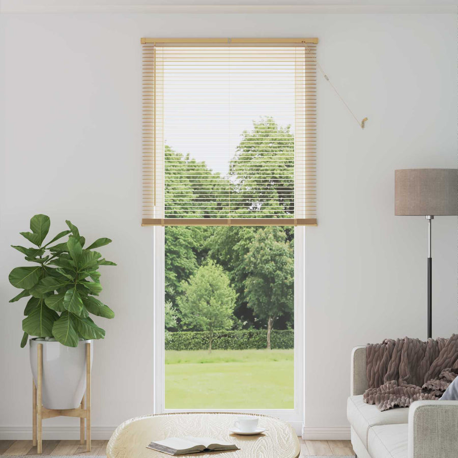 Venetiaanse Blind Lichtbruin met Patroon 213 x 90 cm PVC