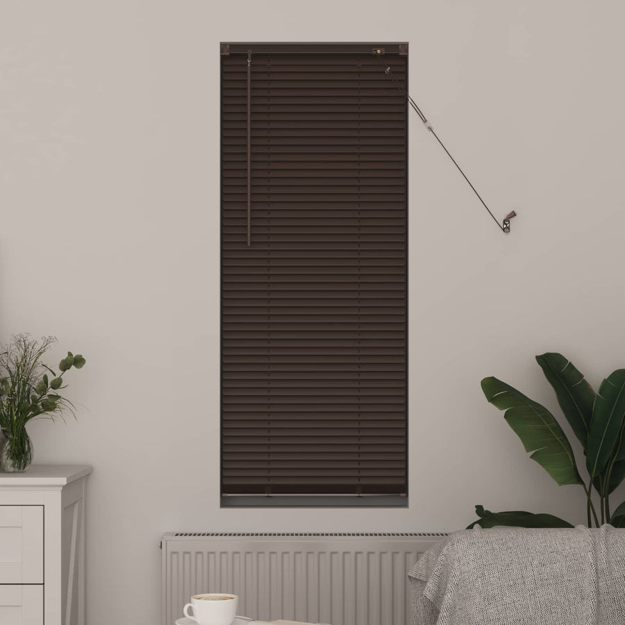 Venetiaanse Blind Donkerbruin met Patroon 150 x 40 cm PVC