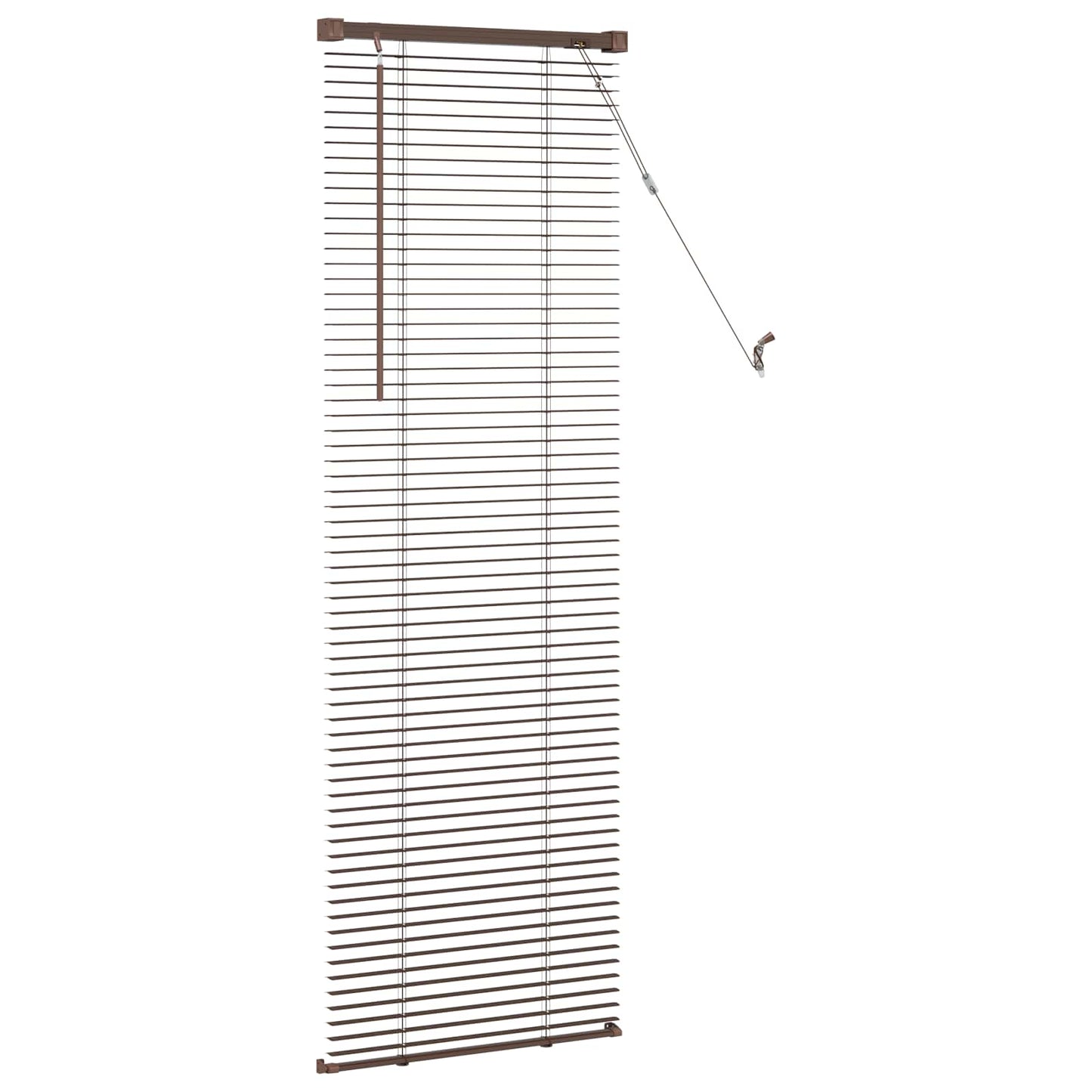 Venetiaanse Blind Donkerbruin met Patroon 150 x 50 cm PVC