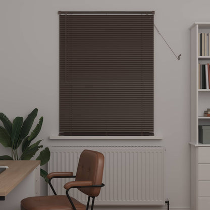 Venetiaanse Blind Donkerbruin met Patroon 150 x 100 cm PVC