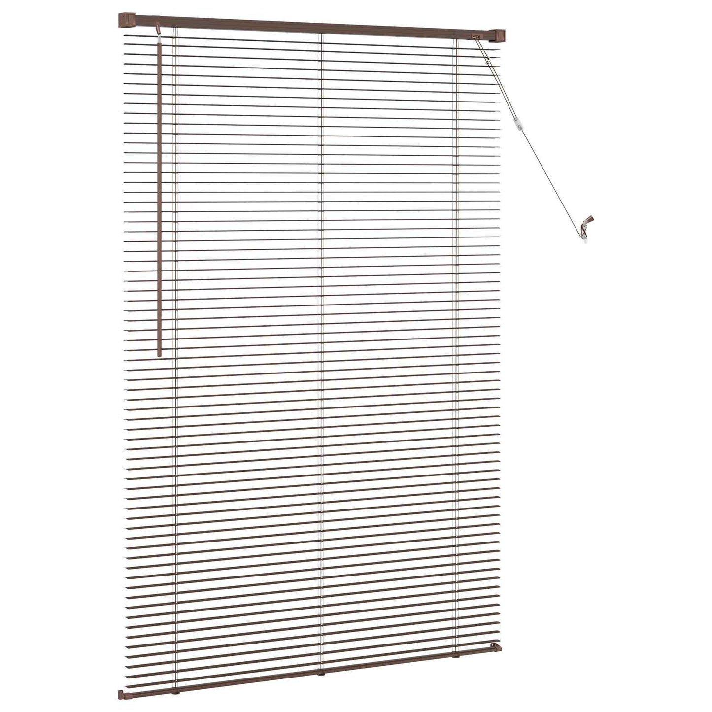 Venetiaanse Blind Donkerbruin met Patroon 150 x 100 cm PVC