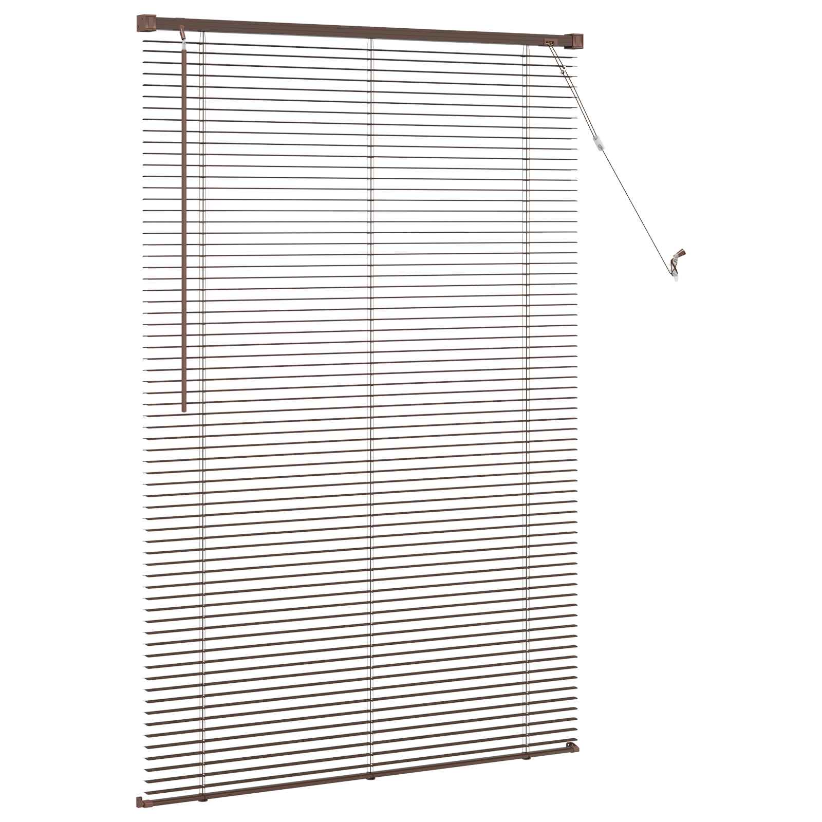 Venetiaanse Blind Donkerbruin met Patroon 150 x 100 cm PVC