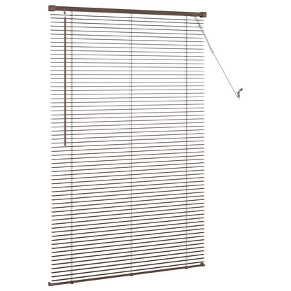 Venetiaanse Blind Donkerbruin met Patroon 150 x 100 cm PVC