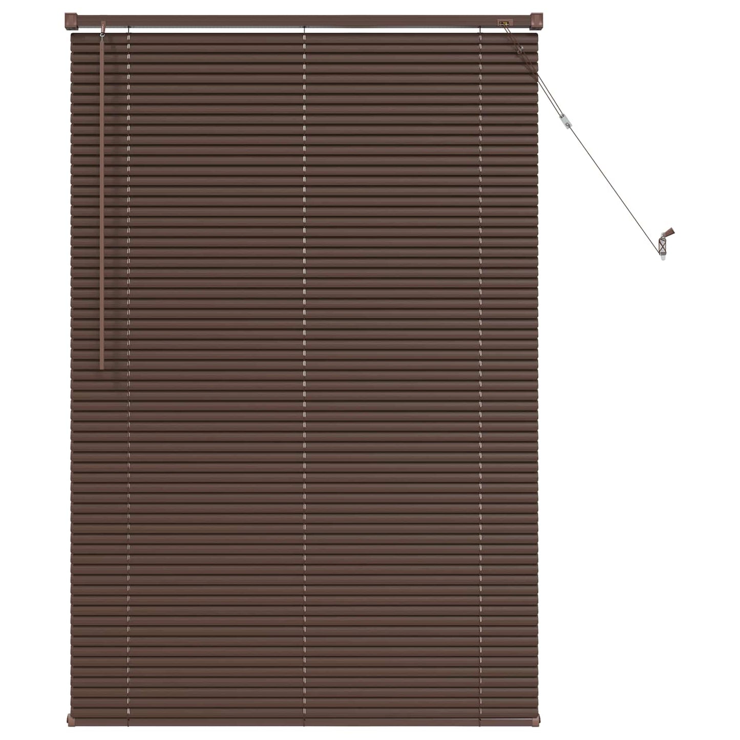 Venetiaanse Blind Donkerbruin met Patroon 150 x 100 cm PVC