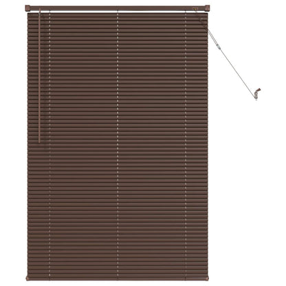 Venetiaanse Blind Donkerbruin met Patroon 150 x 100 cm PVC