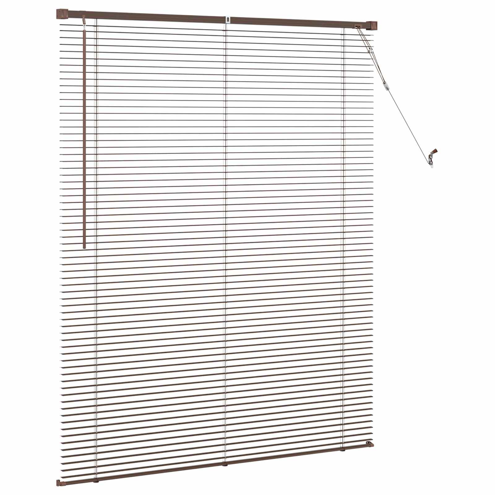 Venetiaanse Blind Donkerbruin met Patroon 150 x 120 cm PVC