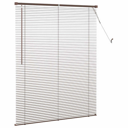 Venetiaanse Blind Donkerbruin met Patroon 150 x 120 cm PVC