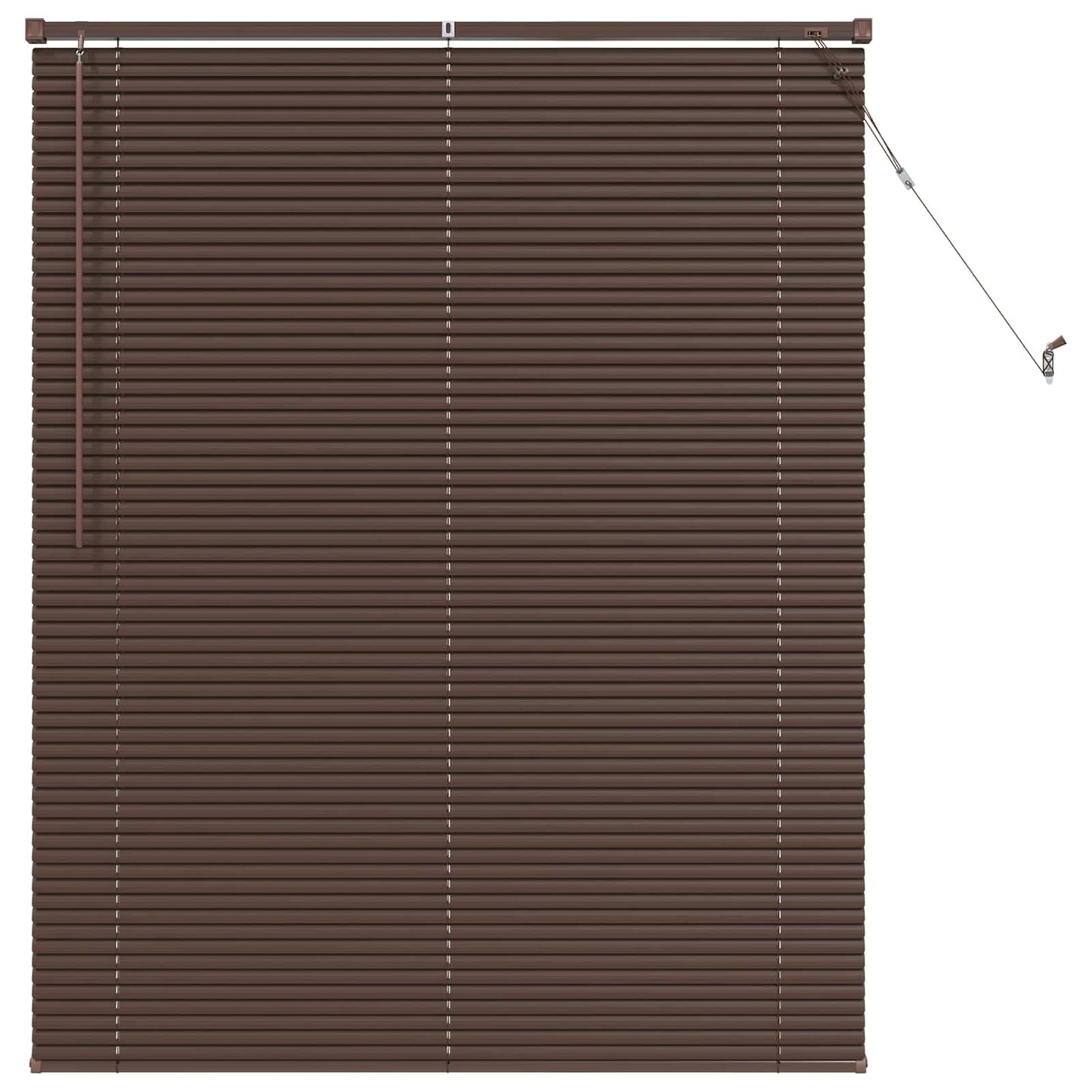 Venetiaanse Blind Donkerbruin met Patroon 150 x 120 cm PVC