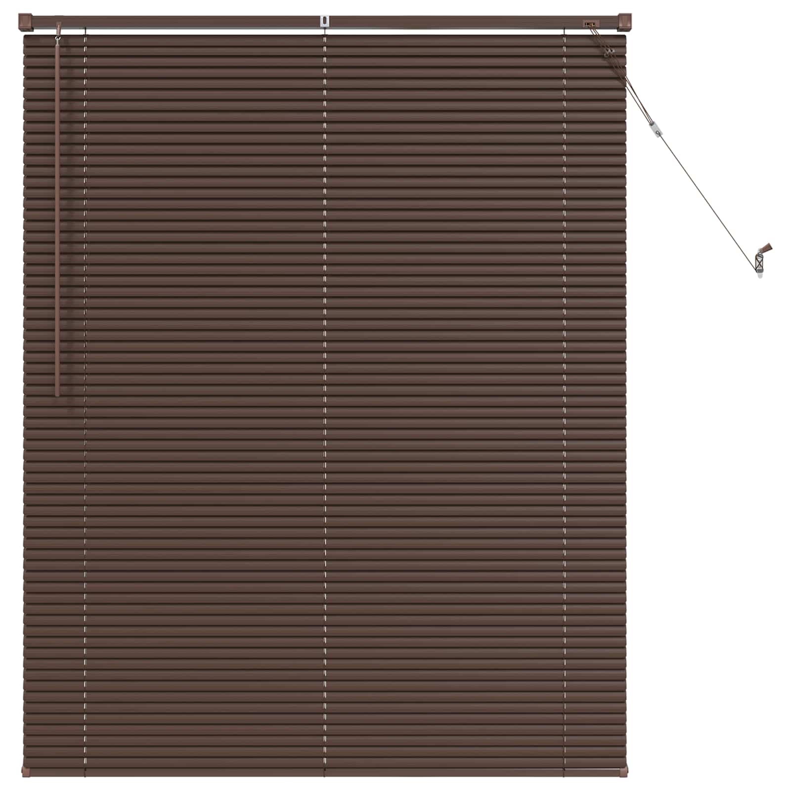 Venetiaanse Blind Donkerbruin met Patroon 150 x 120 cm PVC
