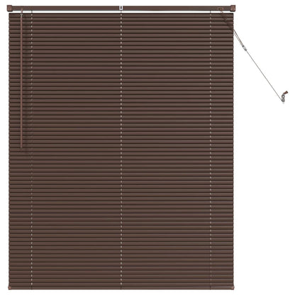 Venetiaanse Blind Donkerbruin met Patroon 150 x 120 cm PVC