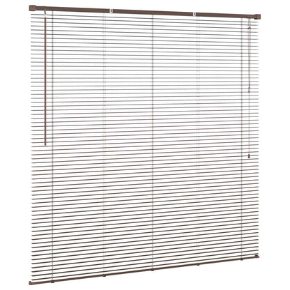 Venetiaanse Blind Donkerbruin met Patroon 150 x 130 cm PVC