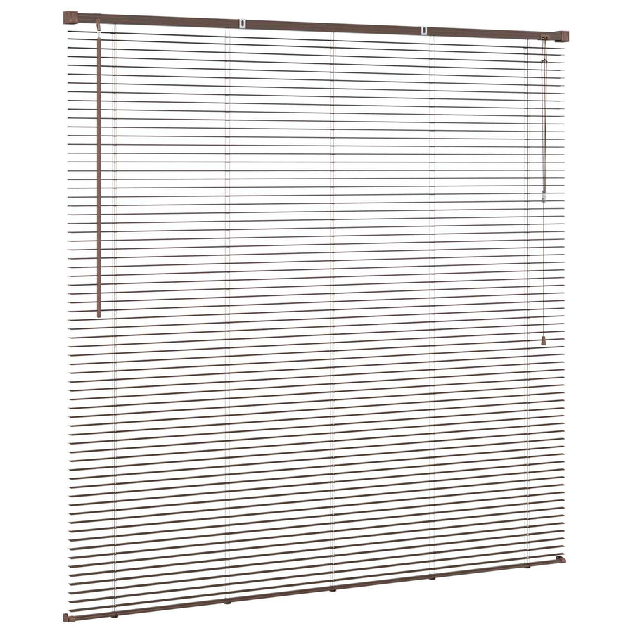 Venetiaanse Blind Donkerbruin met Patroon 150 x 130 cm PVC