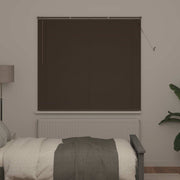 Venetiaanse jaloezie 150x150 cm donkerbruin patroon PVC