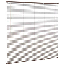 Venetiaanse Blind Donkerbruin met Patroon 150 x 150 cm PVC
