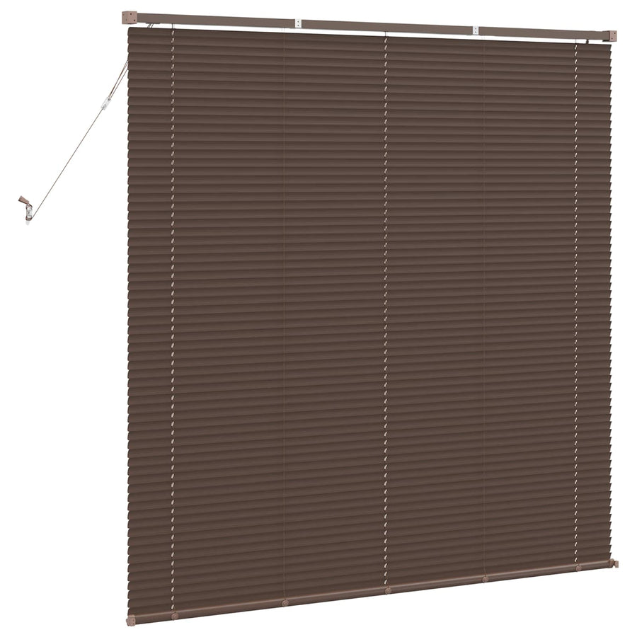 Venetiaanse Blind Donkerbruin met Patroon 150 x 150 cm PVC
