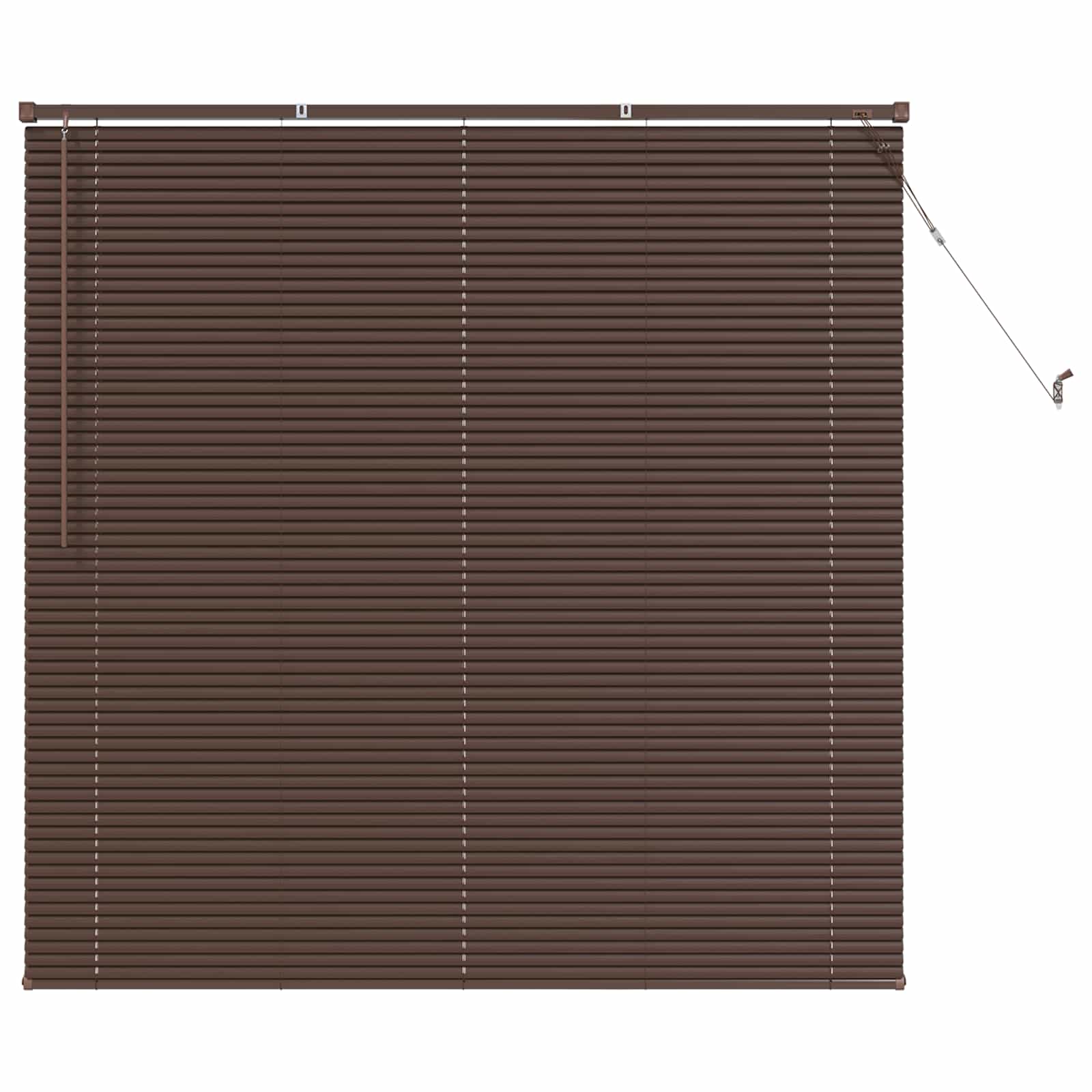 Jaloezie Donkerbruin met Houtpatroon 160 x 150 cm PVC