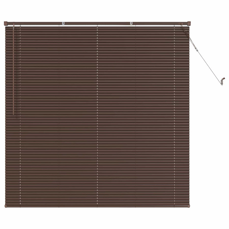Jaloezie Donkerbruin met Houtpatroon 160 x 150 cm PVC
