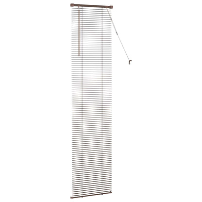 Venetiaanse Blind Donkerbruin met Patroon 213 x 50 cm PVC