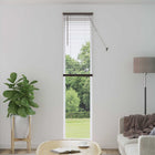 Venetiaanse jaloezie 213x60 cm donkerbruin patroon PVC