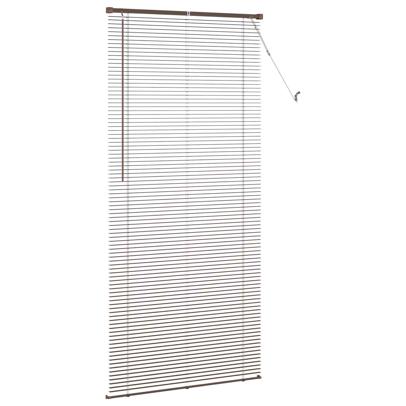 Venetiaanse Blind Donkerbruin met Patroon 213 x 90 cm PVC