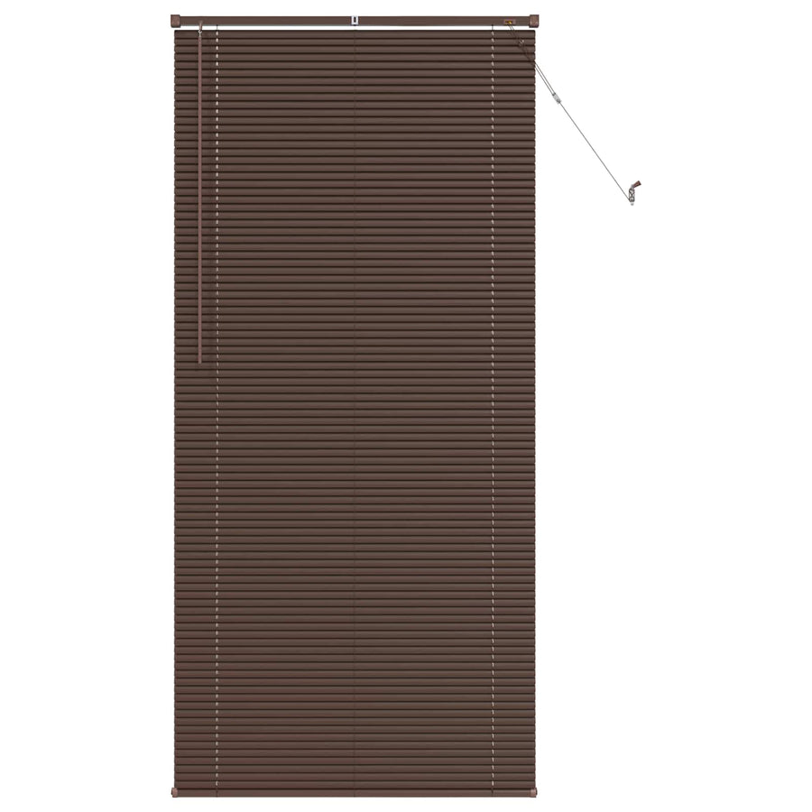 Venetiaanse Blind Donkerbruin met Patroon 213 x 100 cm PVC
