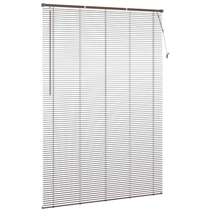 Venetiaanse Blind Donkerbruin met Patroon 213 x 130 cm PVC