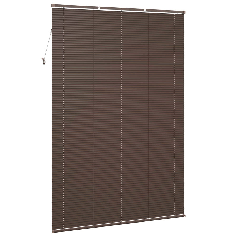 Venetiaanse Blind Donkerbruin met Patroon 213 x 140 cm PVC