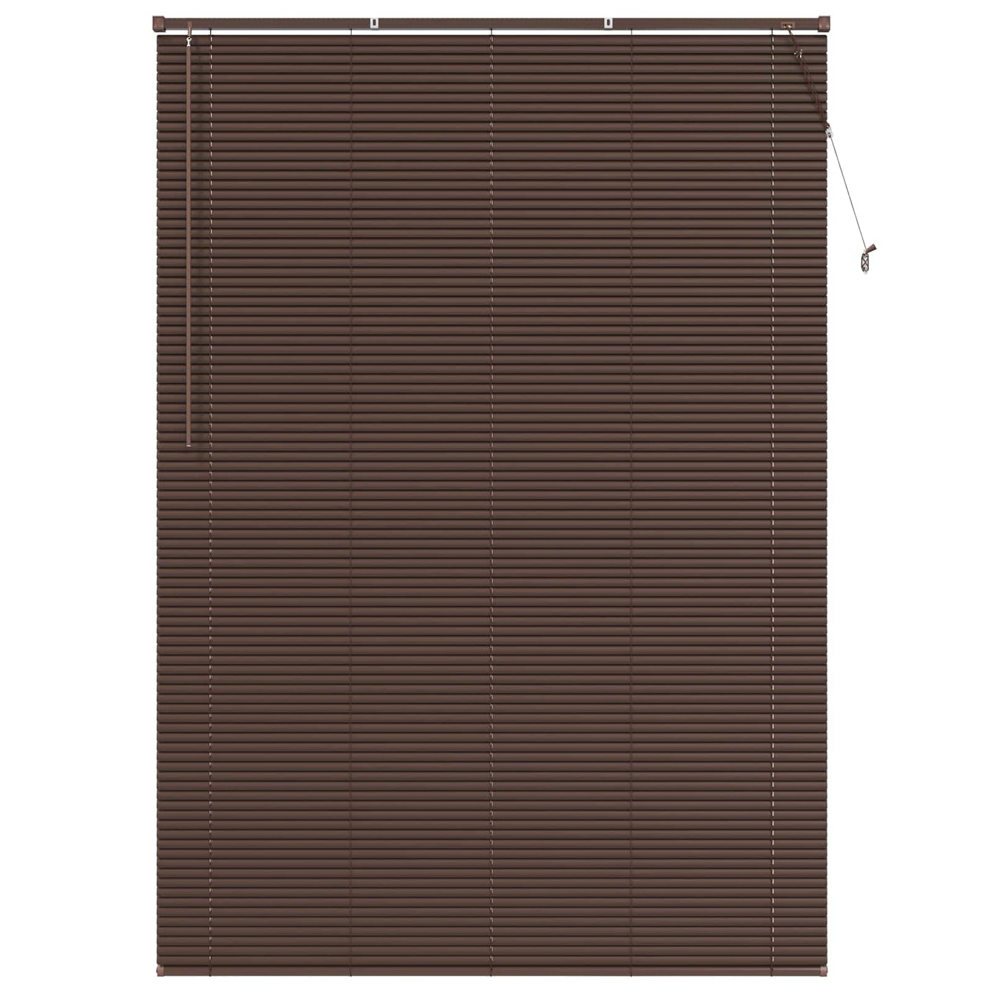 Venetiaanse Blind Donkerbruin met Patroon 213 x 150 cm PVC