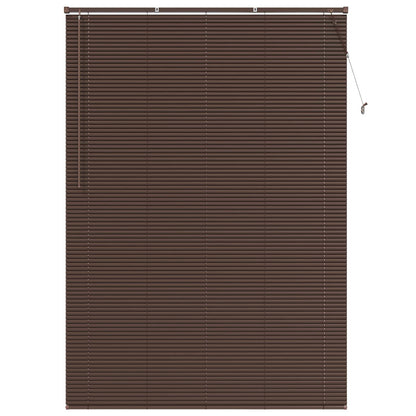 Venetiaanse Blind Donkerbruin met Patroon 213 x 150 cm PVC