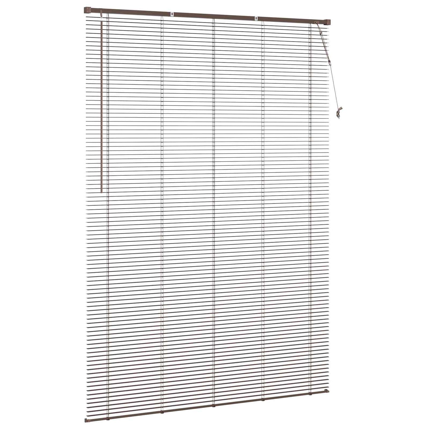 Venetiaanse Blind Donkerbruin met Patroon 213 x 160 cm PVC