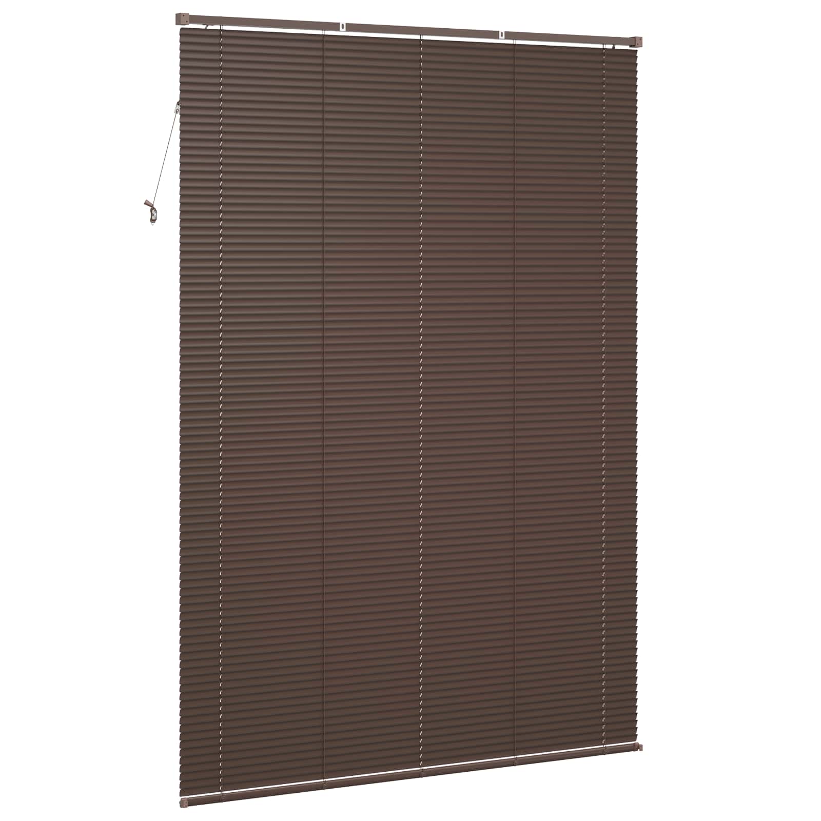 Venetiaanse Blind Donkerbruin met Patroon 213 x 160 cm PVC