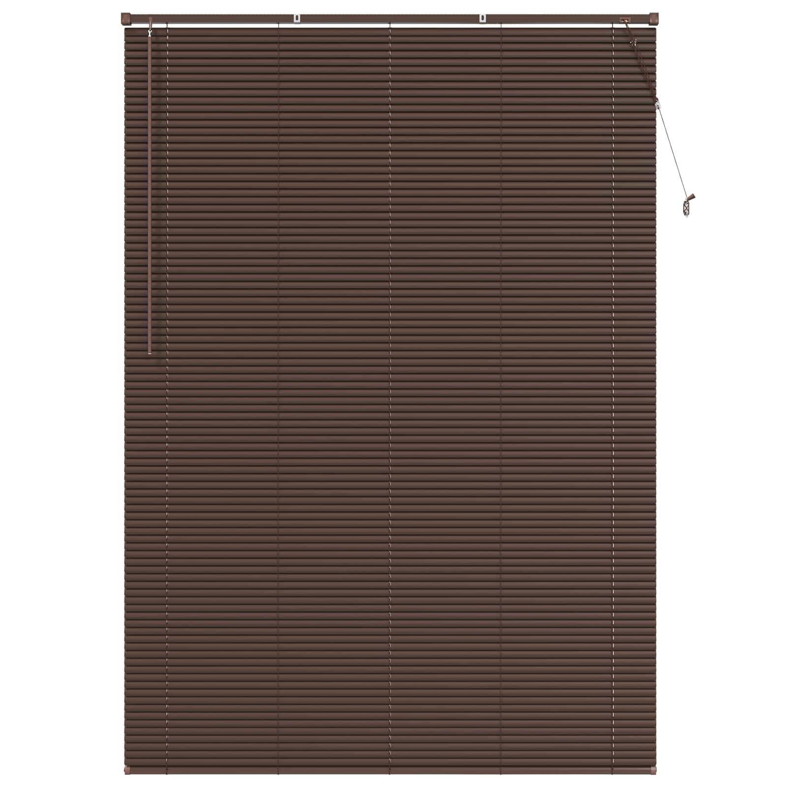 Venetiaanse Blind Donkerbruin met Patroon 213 x 160 cm PVC