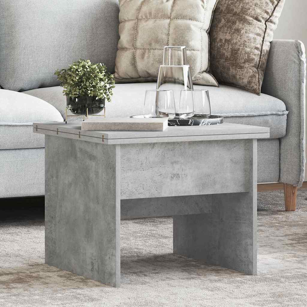 Salontafel Beton Grijs 55 x 54,5 x 45 cm Bewerkt hout