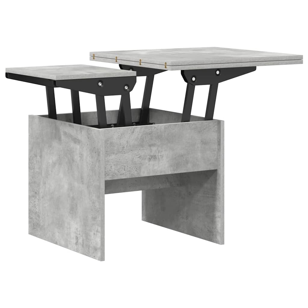Salontafel Beton Grijs 55 x 54,5 x 45 cm Bewerkt hout