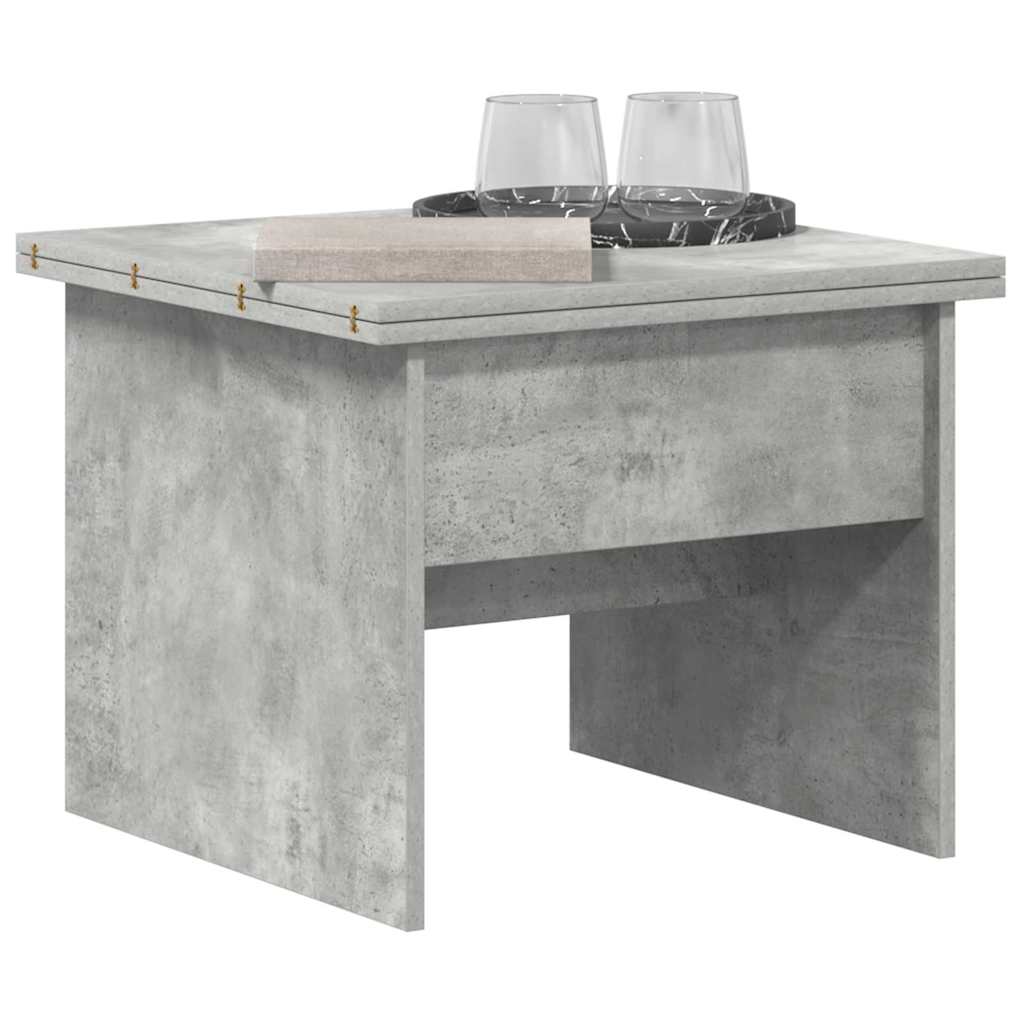Salontafel Beton Grijs 55 x 54,5 x 45 cm Bewerkt hout