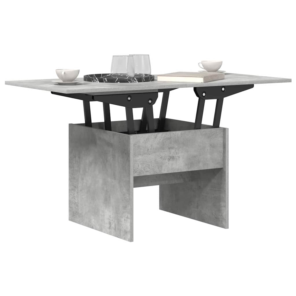 Salontafel Beton Grijs 55 x 54,5 x 45 cm Bewerkt hout