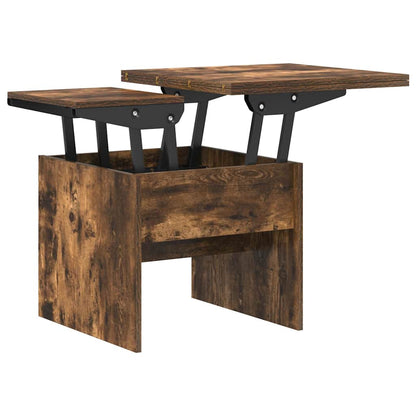 Salontafel Gerookt eiken 55 x 54,5 x 45 cm Bewerkt hout