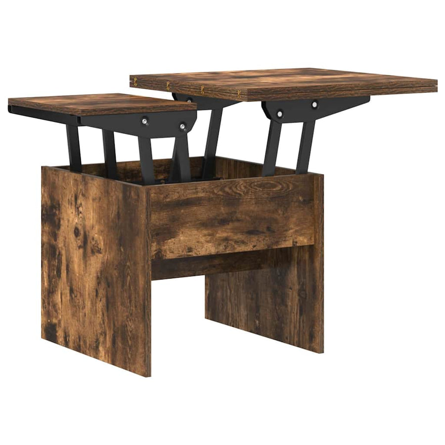 Salontafel Gerookt eiken 55 x 54,5 x 45 cm Bewerkt hout